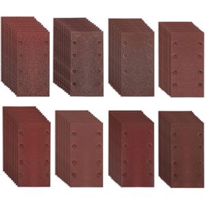 80 Pieces 1/3 Sheet Sandpaper For Electric Sander, 93 X 185mm Sanding Sheets Ho 80 Pieces 1/3 Sheet Sandpaper For Electric Sander, 93 X 185mm Sanding Sheets Ho