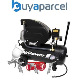 Sealey Sac2420apk 24l Direct Drive Air Compressor 2hp With 4pc Air Accessory Kit Sealey Sac2420apk 24l Direct Drive Air Compressor 2hp With 4pc Air Accessory Kit