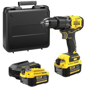Stanley 18v Fatmax V20 Brushless Hammer Drill X2 4ah Batteries Sfmcd715m2kq-Gb Stanley 18v Fatmax V20 Brushless Hammer Drill X2 4ah Batteries Sfmcd715m2kq-Gb
