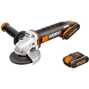 Worx Wx800 18v (20v Max) Cordless 115mm Angle Grinder With X2 2.0ah Batteries, Worx Wx800 18v (20v Max) Cordless 115mm Angle Grinder With X2 2.0ah Batteries,