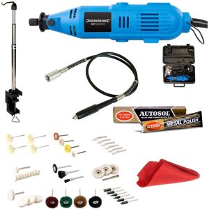Silverline Rotary Multi Tool Metal Polishing Kit Autosol Polish + Flexi Drive Shaft, Stand Silverline Rotary Multi Tool Metal Polishing Kit Autosol Polish + Flexi Drive Shaft, Stand