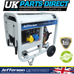Jefferson Tools Jefferson 6.3kva / 5.0kw Diesel Generator With Electric Start Jefferson Tools Jefferson 6.3kva / 5.0kw Diesel Generator With Electric Start
