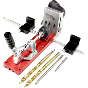 Lumberjack Pocket Hole Jig System Adjustable 12.7–38mm Drill Guide Dust Spout Joinery Tool Lumberjack Pocket Hole Jig System Adjustable 12.7–38mm Drill Guide Dust Spout Joinery Tool