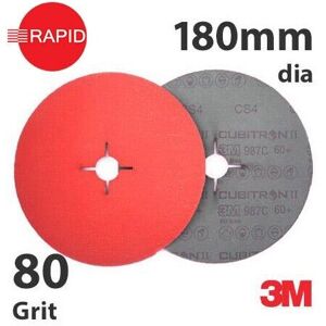 3M Cubitron Ii 987c 180mm (7\") Slotted Fibre Disc, 80 Grit (Pack Of 25) 3M Cubitron Ii 987c 180mm (7\") Slotted Fibre Disc, 80 Grit (Pack Of 25)