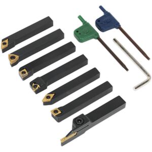 Thatcable 7 Piece Indexable 8mm Lathe Turning Tool Set - Precision Tips - Storage Box Thatcable 7 Piece Indexable 8mm Lathe Turning Tool Set - Precision Tips - Storage Box