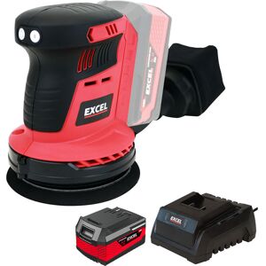 Excel 18v Cordless 125mm Rotary Sander With 1 X 4.0ah Battery & Charger Excel 18v Cordless 125mm Rotary Sander With 1 X 4.0ah Battery & Charger