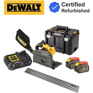 Dewalt Dcs520t2 54v Xr Flexvolt Cordless Plunge Saw 165mm 2x 6.0ah 1m Guide Rail Dewalt Dcs520t2 54v Xr Flexvolt Cordless Plunge Saw 165mm 2x 6.0ah 1m Guide Rail