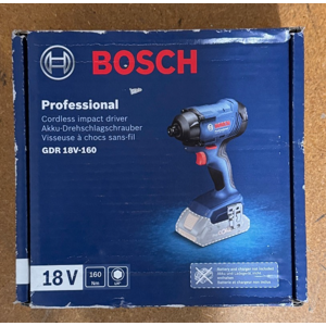 Bosch Professional Gdr-18v 160 Cordless Impact Drive Drill - Bare Tool New Bosch Professional Gdr-18v 160 Cordless Impact Drive Drill - Bare Tool New