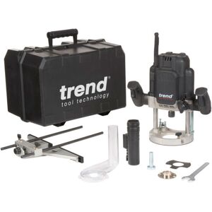 New Trend T12ek 1/2\" Variable Speed Control Plunge Router 240v 2300w In Case New Trend T12ek 1/2\" Variable Speed Control Plunge Router 240v 2300w In Case