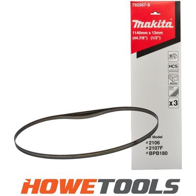 Makita 792567-9 (Pkt Of 3) Bandsaw 1140mm X 13mm X 6tpi Makita 792567-9 (Pkt Of 3) Bandsaw 1140mm X 13mm X 6tpi