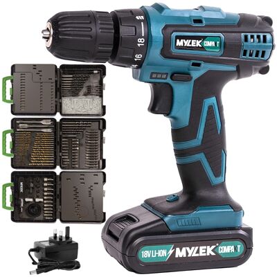MYLEK 204-Piece 18V VCB Drill Kit MYLEK 204-Piece 18V VCB Drill Kit