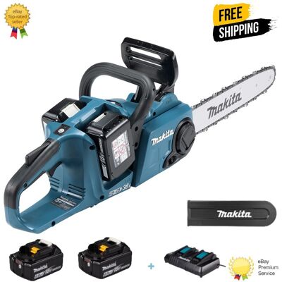 Makita Duc353pg2 Chainsaw Lxt 36v (18vx2) Brushless 35cm Bar With Batteries Kit Makita Duc353pg2 Chainsaw Lxt 36v (18vx2) Brushless 35cm Bar With Batteries Kit