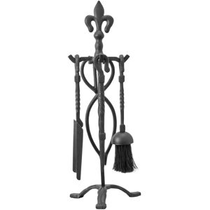 Aljec/ Marvells Fleur De Lys Companion Set Poker, Tongs, Brush And Shovel Fireside Set-New 536 Aljec/ Marvells Fleur De Lys Companion Set Poker, Tongs, Brush And Shovel Fireside Set-New 536