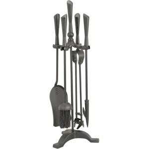 Black Country Metal Works Modern Style Black Fireside Tool Set Or Companion Set Black Country Metal Works Modern Style Black Fireside Tool Set Or Companion Set