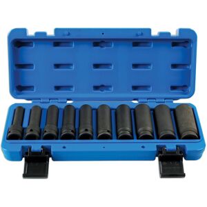 Laser Deep Impact Socket Set - 10pc 1/2" D Laser Deep Impact Socket Set - 10pc 1/2" D