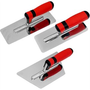 Sodial 3 Pack Plaster Finishing Trowel Set, Polished Stainless Steel Paint7012 Sodial 3 Pack Plaster Finishing Trowel Set, Polished Stainless Steel Paint7012