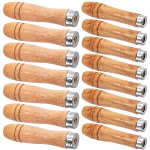 Sodial 4x(20pcs Wooden File Handle With Strong Metal Collars,10pcs For 6 Inch-83281 Sodial 4x(20pcs Wooden File Handle With Strong Metal Collars,10pcs For 6 Inch-83281