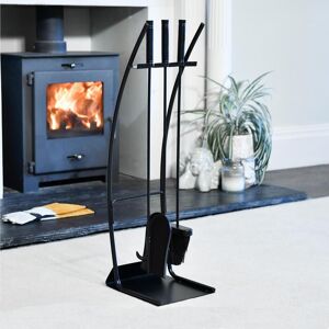 Black Country Metal Works Contemporary Curved Three Piece Companion Set - 77cm Black Country Metal Works Contemporary Curved Three Piece Companion Set - 77cm