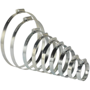 Hose Clip Assortment 26pc Ø44-160mm Zinc Plated - Sealey Shcs2 New Hose Clip Assortment 26pc Ø44-160mm Zinc Plated - Sealey Shcs2 New