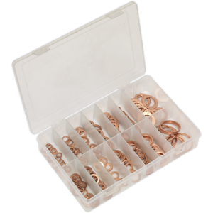 Copper Sealing Washer Assortment 250pc - Metric - Sealey Ab020cw New Copper Sealing Washer Assortment 250pc - Metric - Sealey Ab020cw New