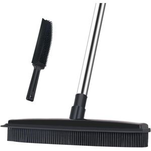 Soft Push Broom Long Handle, Carpet Rake 50 Inches For Pet Hair Removal With Squ Soft Push Broom Long Handle, Carpet Rake 50 Inches For Pet Hair Removal With Squ