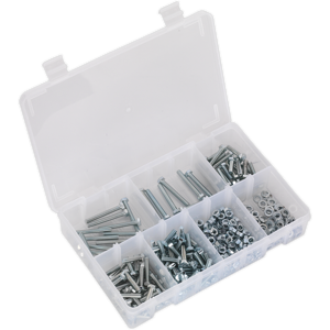 Setscrew, Nut & Washer Assortment 444pc High Tensile M5 Metric - Sealey Ab049snw Setscrew, Nut & Washer Assortment 444pc High Tensile M5 Metric - Sealey Ab049snw