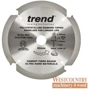 Trend Pcd Fibreboard Saw Blade - 160mm Dia X 1.8 Kerf X 20 Bore 4t Trend Pcd Fibreboard Saw Blade - 160mm Dia X 1.8 Kerf X 20 Bore 4t