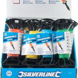 24x Silverline Spooled Brick Line 30m Each- 720m Total - 4 Colours - 633541 24x Silverline Spooled Brick Line 30m Each- 720m Total - 4 Colours - 633541