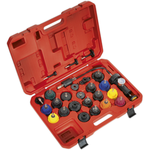 Cooling System Pressure Test Kit 25pc - Sealey Vs0011 New Cooling System Pressure Test Kit 25pc - Sealey Vs0011 New