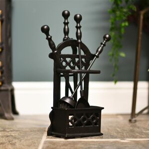 Black Country Metal Works 41cm Tall Black Victorian 4 Piece Fireside Companion Set Fire Place Tool Set Black Country Metal Works 41cm Tall Black Victorian 4 Piece Fireside Companion Set Fire Place Tool Set