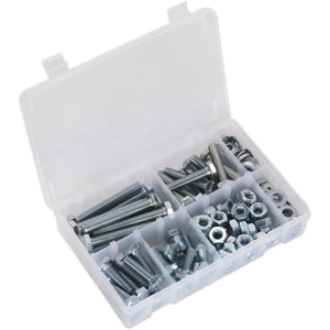 Setscrew, Nut & Washer Assortment 150pc High Tensile M10 Metric - Sealey Ab052sn Setscrew, Nut & Washer Assortment 150pc High Tensile M10 Metric - Sealey Ab052sn