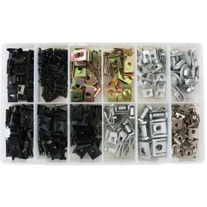 Asstd Metal Trim Nuts & U Nuts - 245 Pieces - Connect 35995 New Asstd Metal Trim Nuts & U Nuts - 245 Pieces - Connect 35995 New