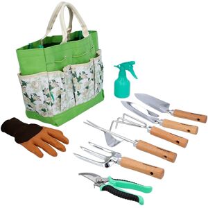 Tough Master Garden Tool Kit 9pcs Stainless Steel Hand Tools Storage Bag Gloves Tough Master Garden Tool Kit 9pcs Stainless Steel Hand Tools Storage Bag Gloves