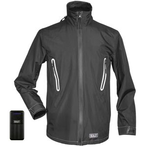 Sealey 5v Heated Rain Jacket With Power Bank 20ah - Medium Hj06kit Sealey 5v Heated Rain Jacket With Power Bank 20ah - Medium Hj06kit