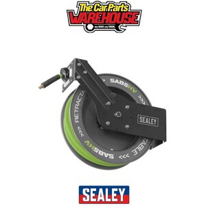 Sealey Sa85hv 20m Retractable High-Visibility Pvc Air Hose Steel Reel 10mm Id Sealey Sa85hv 20m Retractable High-Visibility Pvc Air Hose Steel Reel 10mm Id