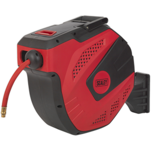 Air Hose Reel Auto-Rewind Control 20m Ø10mm Id - Rubber Hose - Sealey Sa823 New Air Hose Reel Auto-Rewind Control 20m Ø10mm Id - Rubber Hose - Sealey Sa823 New