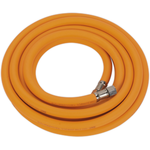 Air Hose 5m X Ø8mm Hybrid High-Visibility With 1/4\"Bsp Unions - Sealey Ahhc5 New Air Hose 5m X Ø8mm Hybrid High-Visibility With 1/4\"Bsp Unions - Sealey Ahhc5 New