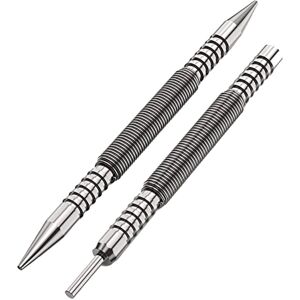 Sodial 4x(Spring End Nail Punch Set Center Hole Punch Spring Loaded Marker Metal1304 Sodial 4x(Spring End Nail Punch Set Center Hole Punch Spring Loaded Marker Metal1304