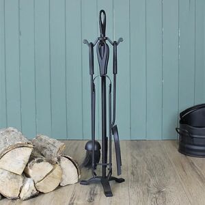 Stoves Slemcka Black Metal 5 Piece Fireside Companion Tool Set Poker Brush Shovel Tongs Stoves Slemcka Black Metal 5 Piece Fireside Companion Tool Set Poker Brush Shovel Tongs