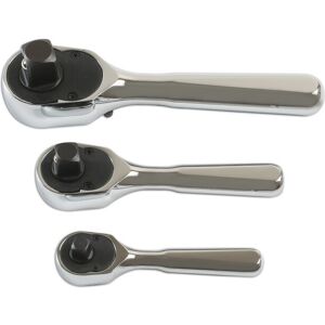 Laser Tools Stubby Ratchet Set 1/4\"D, 3/8\"D, 1/2\"D 3pc 7388 Laser Tools Stubby Ratchet Set 1/4\"D, 3/8\"D, 1/2\"D 3pc 7388