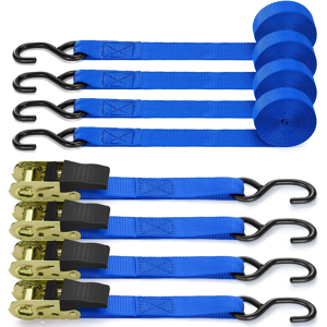 Does Not Apply Ratchet Tie Down Straps 4 Pack, 4.6m 680kg Break Strength Tie Down Straps With Does Not Apply Ratchet Tie Down Straps 4 Pack, 4.6m 680kg Break Strength Tie Down Straps With
