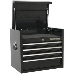Topchest 4 Drawer 660mm Heavy-Duty Black - Sealey Ptb66004 New Topchest 4 Drawer 660mm Heavy-Duty Black - Sealey Ptb66004 New