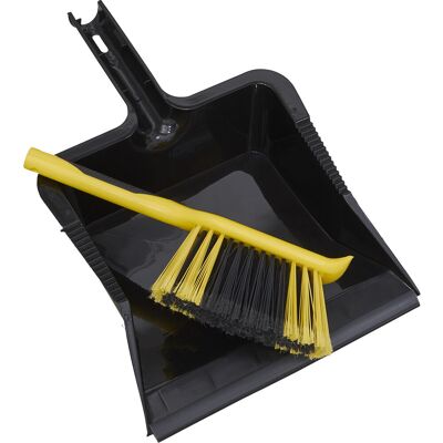 Thatcable Bulldozer Yard Dustpan & Brush Set - Dual Split-Tip Brush - Soft & Hard Fibres Thatcable Bulldozer Yard Dustpan & Brush Set - Dual Split-Tip Brush - Soft & Hard Fibres