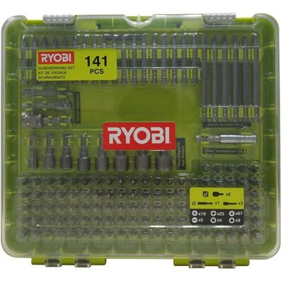 RYOBI 141-Piece Screwdriver Bit Set - Household Utility Tool RYOBI 141-Piece Screwdriver Bit Set - Household Utility Tool