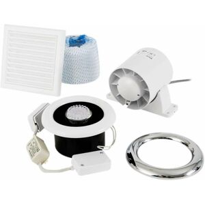 Xpelair All100t 93291aw 'Airline Led' Inline Shower Extractor Fan Timer Model Xpelair All100t 93291aw 'Airline Led' Inline Shower Extractor Fan Timer Model