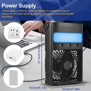 Portable Air Conditioner Cooling Fan 700ml Evaporative Ac Air Cooler With 7 Portable Air Conditioner Cooling Fan 700ml Evaporative Ac Air Cooler With 7