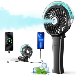 Does Not Apply Portable Handheld Misting Fan As Power Bank, 50ml Xl Water Tank, 20h Runtime 3 S Does Not Apply Portable Handheld Misting Fan As Power Bank, 50ml Xl Water Tank, 20h Runtime 3 S