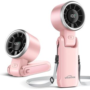 Whatook Hand Held Fan, Portable Handheld Usb Rechargeable Fans With 5 Speed, 90 Whatook Hand Held Fan, Portable Handheld Usb Rechargeable Fans With 5 Speed, 90