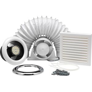 Xpelair Airline 4"/100mm Inline Axial Extractor Fan With Led Light For Bathrooms Xpelair Airline 4"/100mm Inline Axial Extractor Fan With Led Light For Bathrooms