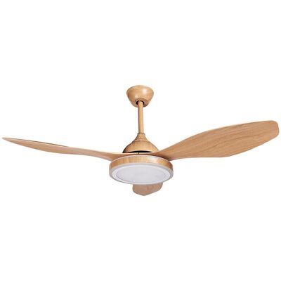 Beliani Ceiling Fan with Light - Brown - LED Ambient Light - Remote - 8h Timer - Ceiling Fan Beliani Ceiling Fan with Light - Brown - LED Ambient Light - Remote - 8h Timer - Ceiling Fan